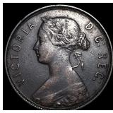 1880 Newfoundland Bronze 1 Cent ABOUT UNCIRCULATED