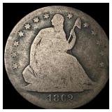 1862-S Silver Seated Liberty Half Dollar  NICELY