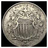 1867 Shield Nickel CLOSELY UNCIRCULATED