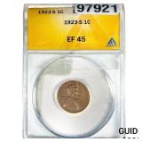 1923-S Wheat Cent ANACS EF45
