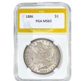 1886 Morgan Silver Dollar PGA MS63