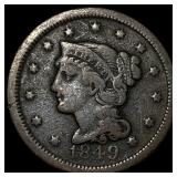 1849 Braided Hair Large Cent NEARLY UNCIRCULATED