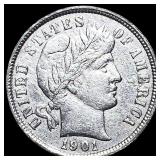 1901 Barber Dime CLOSELY UNCIRCULATED