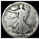 1916 Walking Liberty Half Dollar NICELY CIRCULATED