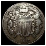 1871 Two-Cent Piece LIGHTLY CIRCULATED