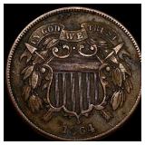 1864 Bronze Two-Cent Piece CLOSELY UNCIRCULATED