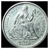 1876-CC Silver Seated Liberty Dime  UNCIRCULATED