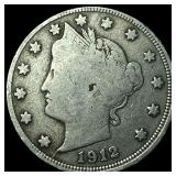 1912-S Liberty Head Nickel LIGHTLY CIRCULATED