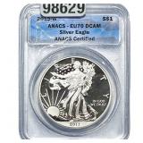 2013-W Silver Eagle ANACS EU70 DCAM