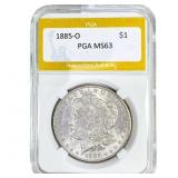 1885-O Morgan Silver Dollar PGA MS63