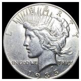 1935-S Silver Peace Dollar CLOSELY  UNCIRCULATED