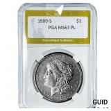 1900-S Morgan Silver Dollar PGA MS63 PL