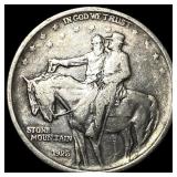 1925 Silver Half Dollar Stone Mountain NEARLY UNCI