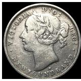 1876 Newfoundland Silver 20 Cents ABOUT UNCIRCULAT