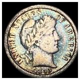 1893-S Silver Barber Dime ABOUT UNCIRCULATED
