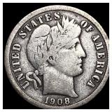 1908-O Silver Barber Dime LIGHTLY CIRCULATED