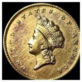 1855 Gold $1 Indian Princess Head Type 2 CHOICE AU