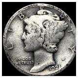 1921 Silver Mercury Dime LIGHTLY CIRCULATED