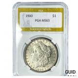 1900 Morgan Silver Dollar PGA MS63