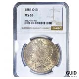 1884-O Morgan Silver Dollar NGC MS65