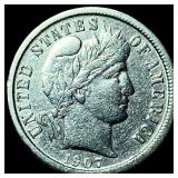 1907-O Silver Barber Dime CLOSELY UNCIRCULATED
