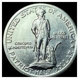 1925 Silver Lexington-Concord Half Dollar UNCIRCUL