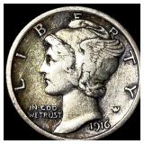 1916 Mercury Dime NEARLY UNCIRCULATED