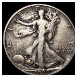 1920-S Silver Walking Liberty Half Dollar NEARLY U