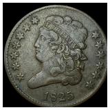 1825 Classic Head Half Cent NEARLY  UNCIRCULATED