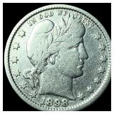 1898 Silver Barber Quarter NEARLY  UNCIRCULATED