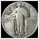 1927-S Silver Standing Liberty Quarter NEARLY  UN