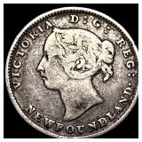 1894 Newfoundland Silver 5 Cents LIGHTLY CIRCULATE