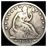 1854 Silver Half Dollar (Arrows) LIGHTLY CIRCULATE