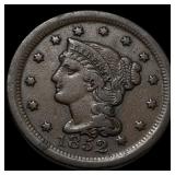 1852 Braided Hair Large Cent NEARLY UNCIRCULATED