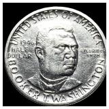 1946 Silver Half Dollar Booker T. Washington UNCIR
