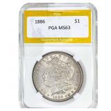 1886 Morgan Silver Dollar PGA MS63