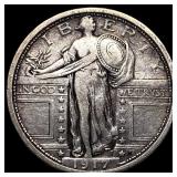 1917 Type 1 Standing Liberty Quarter CLOSELY UNCIR
