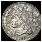 1871 Nickel Three-Cent Piece CLOSELY UNCIRCULATED