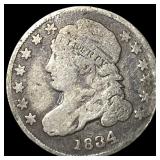 1834 Silver Capped Bust Dime NICELY  CIRCULATED