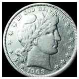 1908-S Silver Barber Half Dollar LIGHTLY  CIRCULA