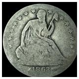 1863-S Silver Seated Liberty Half Dollar  LIGHTLY