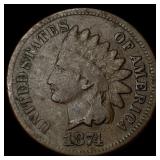 1874 Indian Head Cent LIGHTLY CIRCULATED
