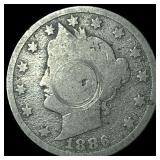 1886 Liberty Head Nickel NICELY CIRCULATED