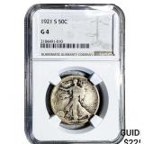 1921-S Walking Liberty Half Dollar NGC G4