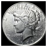 1928 Silver Peace Dollar CLOSELY UNCIRCULATED