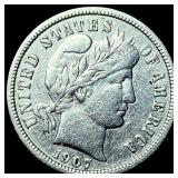 1907-S Silver Barber Dime CLOSELY UNCIRCULATED