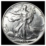 1935-S Silver Walking Liberty Half Dollar UNCIRCUL