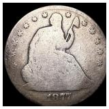 1877 Silver Seated Liberty Half Dollar NICELY CIRC