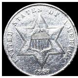 1859 Silver Three-Cent Piece CLOSELY UNCIRCULATED