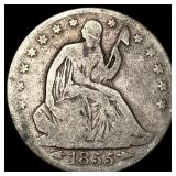 1855-O Silver Seated Liberty Half Dollar NICELY CI